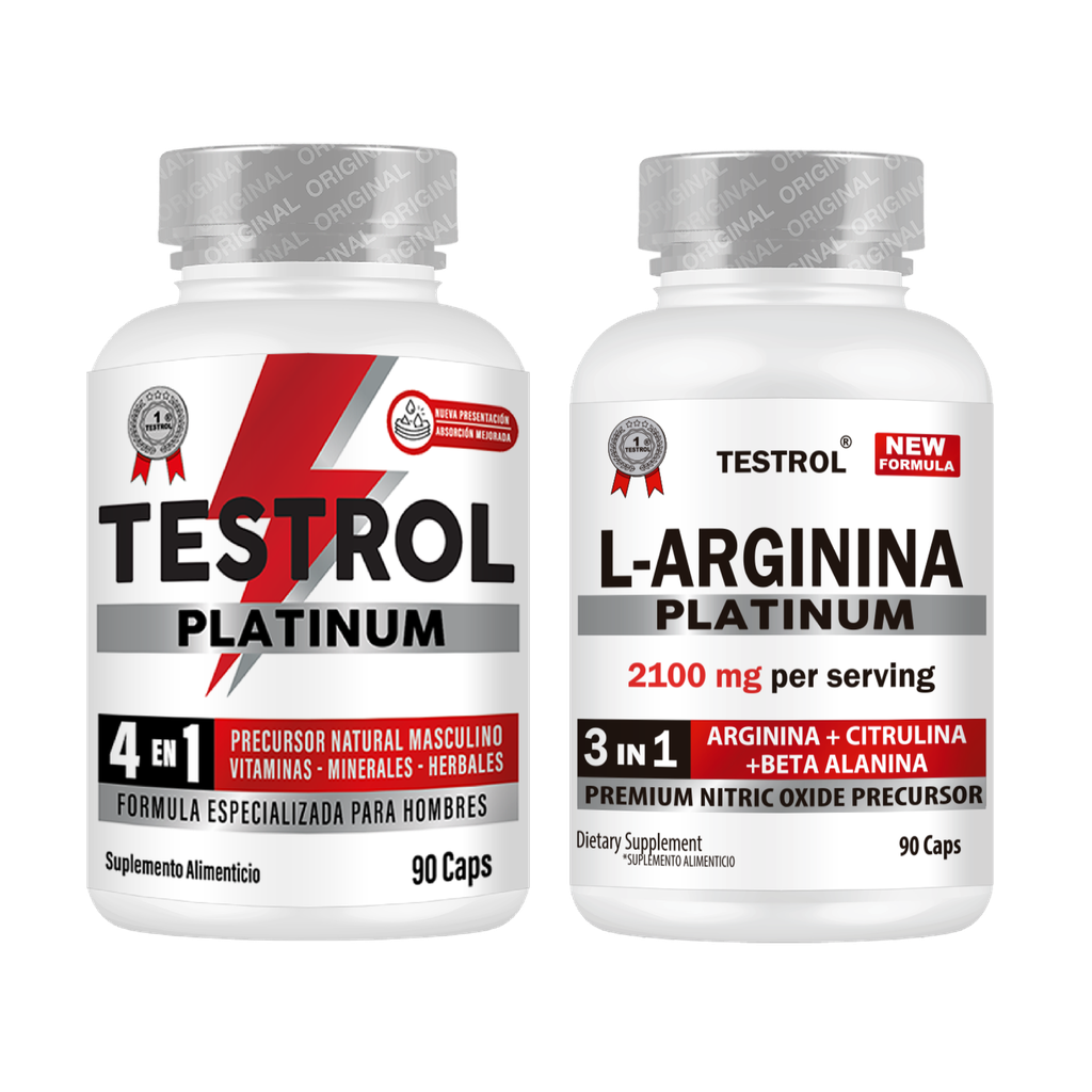 Combo Testrol Platinum + Arginina Platinum