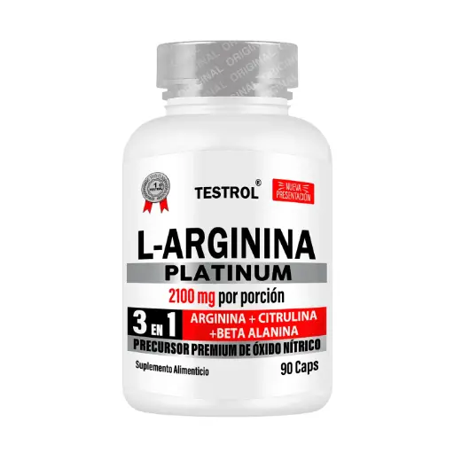 [ARGININATESTROL] Testrol - Arginina Platinum 90 cápsulas